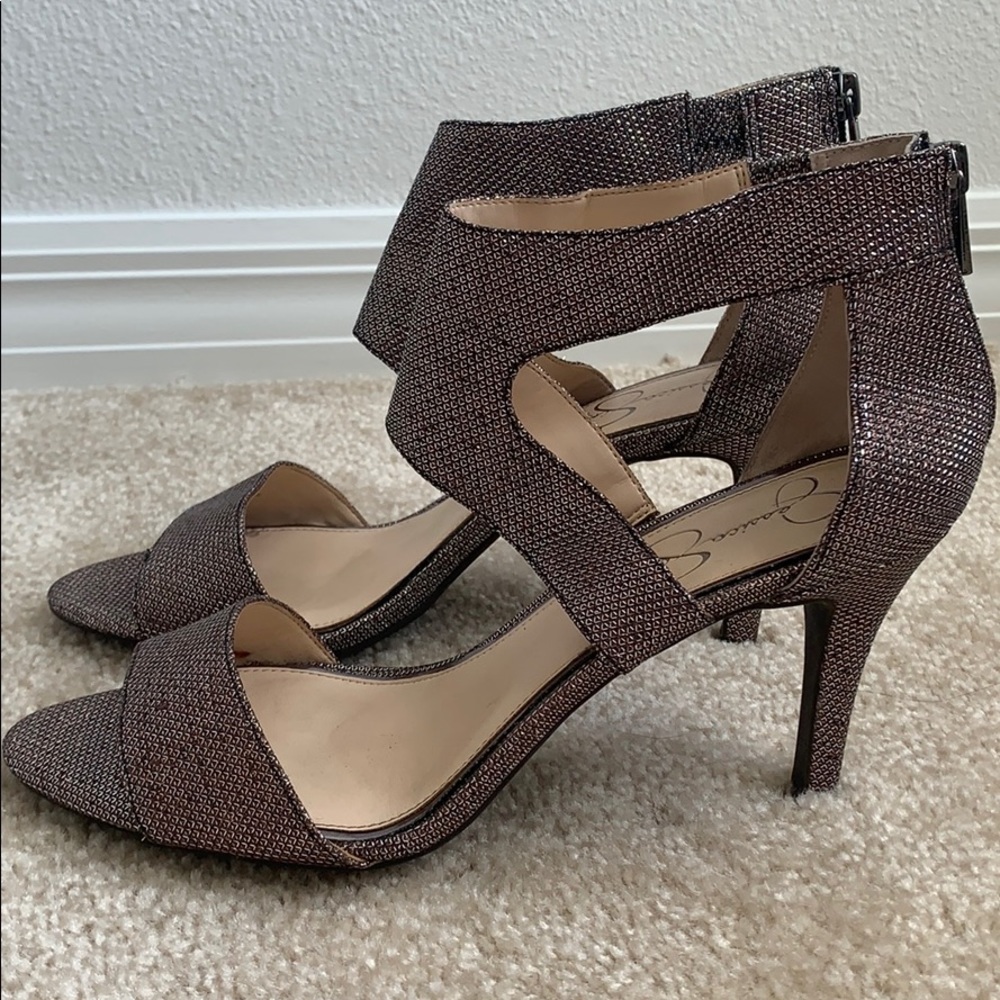 Metallic Textured Heels